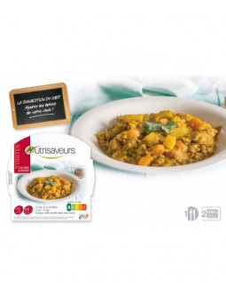 Dinde aux lentilles curry rouge